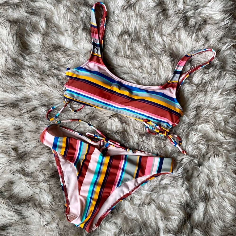 No Boundties Striped Bikini